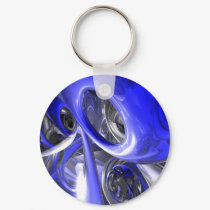Cerulean Abstract Keychain