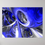 Cerulean Abstract Poster