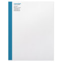 Cerulean Blue Left Sidebar Letterhead