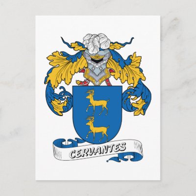 Cervantes Family Crest Post Cards by coatsofarms