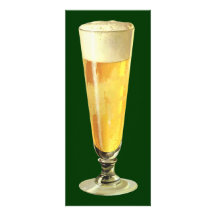Cerveza de barril alta del vintage, bebida alcohól invitación personalizada