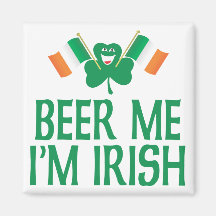 Cerveza yo soy irlandés imanes de nevera