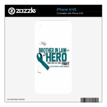Cervical Cancer Awareness: brother in law Decal For iPhone 4S