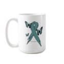Cervical Cancer Awareness Ribbon mugs