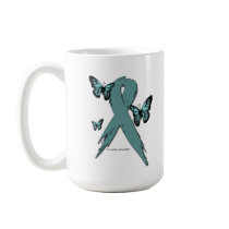 Cervical Cancer Awareness Ribbon mugs