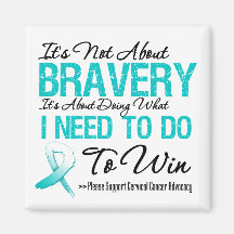 Cervical Cancer Battle Fridge Magnets