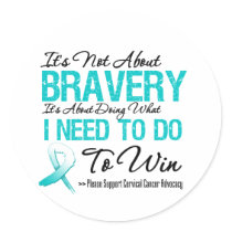 Cervical Cancer Battle stickers by cancerapparel Cervical Cancer Battle stickers