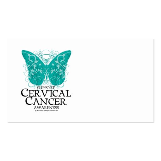 Cervical Cancer Butterfly Business Cards