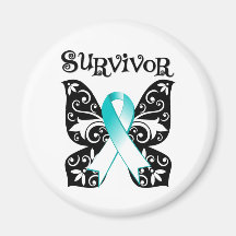 Cervical Cancer Butterfly Survivor Magnet