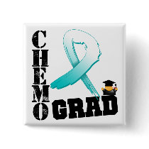 Cervical Cancer Chemo Grad Pinback Button