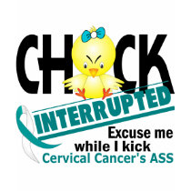 Cervical Cancer Chick Interrupted 2 t-shirts