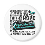 Cervical Cancer Collage - Fight Like a Girl magnets