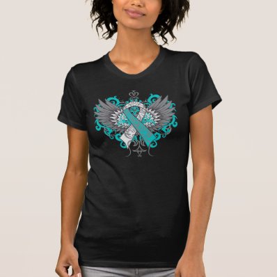 Cervical Cancer Cool Wings Tee Shirts