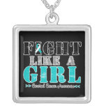 Cervical Cancer - Distressed Fight Like a Girl Pendants