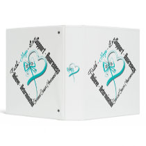 Cervical Cancer Faith Hope Love Butterfly Binder