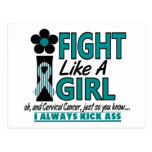 Cervical Cancer Fight Like A Girl 1.2 Postcard