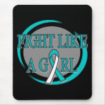 Cervical Cancer Fight Like A Girl Circular mousepads