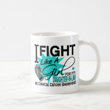 Cervical Cancer Fight Like A Girl Daughter-In-Law Mug