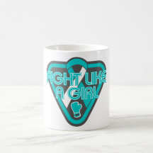 Cervical Cancer Fight Like A Girl Glove Mug