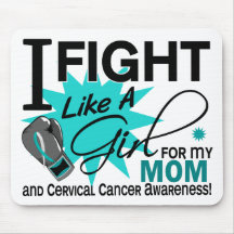 Cervical Cancer Fight Like A Girl Mom 11 Mousepad