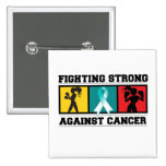 Cervical Cancer Fighting Strong Pinback Buttons