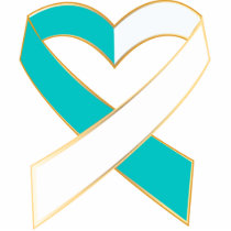 Cervical Cancer Heart Ribbon Photo Sculpture photo sculptures by cancerapparel Cervical Cancer Heart Ribbon Photo Sculpture photo sculptures