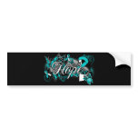 Cervical Cancer Hope Garden Ribbon bumper stickers