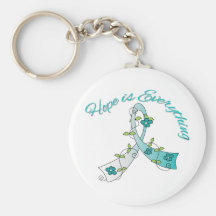 Cervical Cancer Hope is Everything Keychains