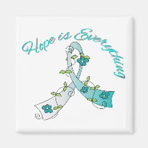 Cervical Cancer Hope is Everything Refrigerator Magnets