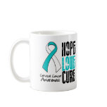 Cervical Cancer Hope Love Cure Ribbon mugs