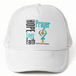 Cervical Cancer Hope Love Faith Prayer Cross hats