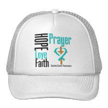 Cervical Cancer Hope Love Faith Prayer Cross Hat
