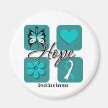 Cervical Cancer Hope Love Inspire Awareness Magnet