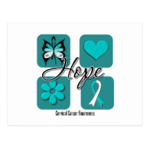 Cervical Cancer Hope Love Inspire Awareness Post Cards