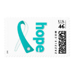 Cervical Cancer Hope Ribbon postage