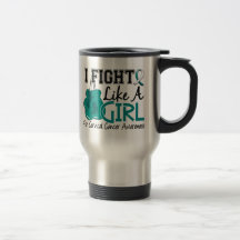 Cervical Cancer I Fight Like A Girl 15.5 Coffee Mug