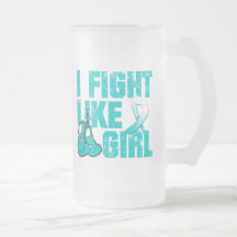 Cervical Cancer I Fight Like A Girl (Grunge) Mug