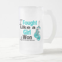 Cervical Cancer I Fought Like a Girl and Won Coffee Mugs