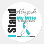 Cervical Cancer I Stand Alongside My Wife Sticker