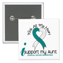 Cervical Cancer I Support My Aunt Button