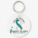 Cervical Cancer I Support My Mom keychains