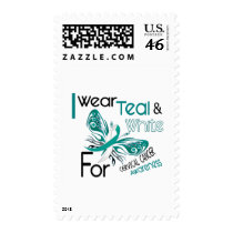 CERVICAL CANCER I Wear Teal and White Awareness 45 Postage