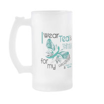 CERVICAL CANCER I Wear Teal and White Daughter 45 mugs by awarenessgifts CERVICAL CANCER I Wear Teal and White Daughter 45 mugs