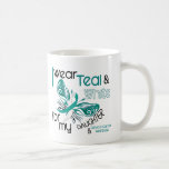 CERVICAL CANCER I Wear Teal and White Daughter 45 Coffee Mugs