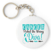 Cervical Cancer Picked The Wrong Diva v2 Key Chain