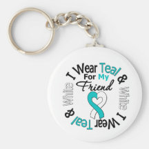 Cervical Cancer Ribbon For My Friend Key Chain