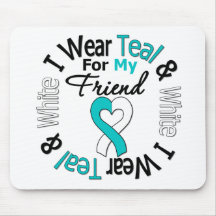 Cervical Cancer Ribbon For My Friend Mouse Pads