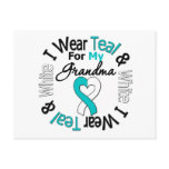 Cervical Cancer Ribbon For My Grandma Postcard