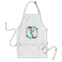 Cervical Cancer Ribbon For My Niece aprons by giftsforawareness Cervical Cancer Ribbon For My Niece aprons