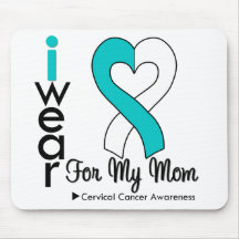 Cervical Cancer Ribbon Support Mom Mouse Pads